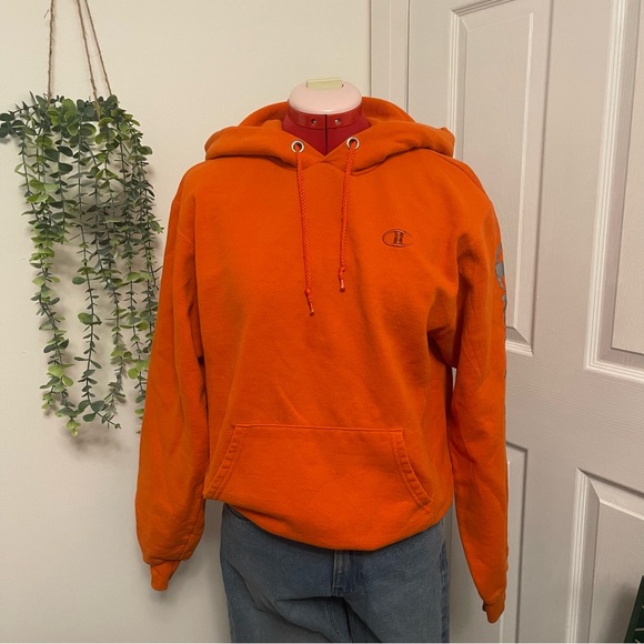 Champion Tops - Champion | reflective sleeve logo hoodie